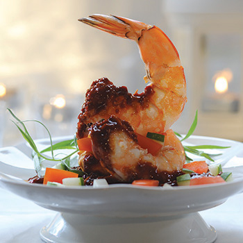 辣豆瓣醬煎明蝦