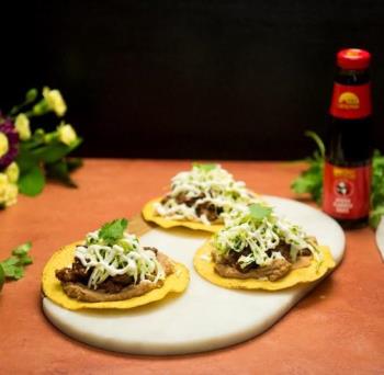 Recipe Beef Tostadas with Cilantro Lime Slaw S