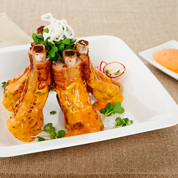 Recipe Garlic Flavored Spare Ribs with Sriracha Mayo