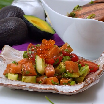 Recipe Lomi Lomi Salmon with Yuzu Ponzu Sauce S