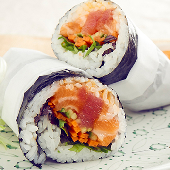 Recipe Poke Rice Burrito poke seaweed wraps