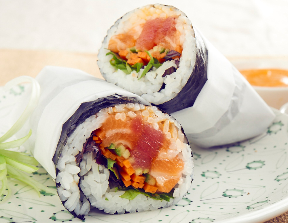 Recipe Poke Rice Burrito/ poke seaweed wraps