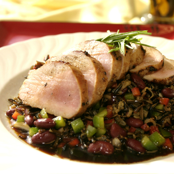 Recipe Pork Medallion Served with Wild Rice