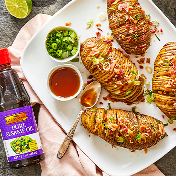 Recipe Sesame Bacon Hasselback Potatoes S