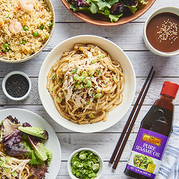 Recipe Sesame Peanut Udon Salad with Shredded Chicken S