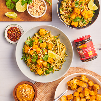 Recipe Spicy Peanut Zoodles with Crispy Tofu S