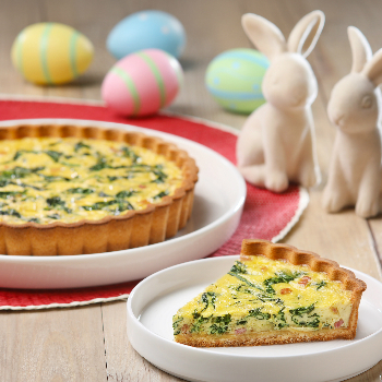 Recipe Spinach and Bacon Quiche with Oyster Sauce