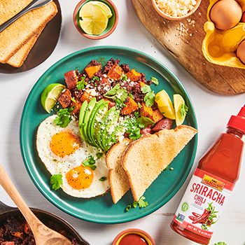 Recipe Sriracha Maple Sweet Potato Chorizo Hash S