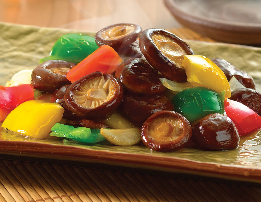 Recipe Stir Fried Fresh Mushrooms with Mixed Peppers