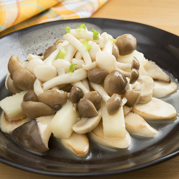 Recipe Stir-Fried Nagaimo and Mixed Mushrooms