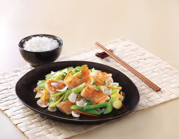 Sautéed Fish Fillet with Celery and Lily Bulbs