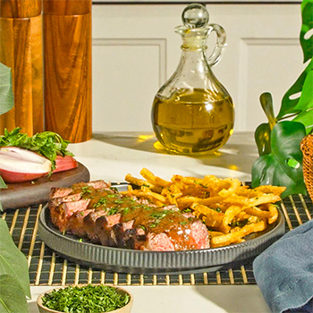 A classic steak frites recipe with a twist from Lee Kum Kee oyster sauce.