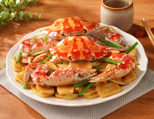 Stir-fried crabs and rice cakes with Supreme Soy Sauce_600x465
