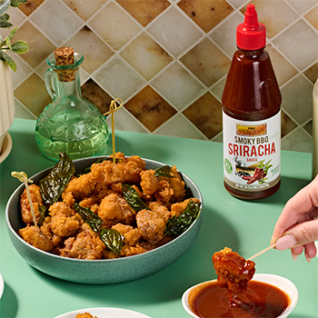 A Taiwanese style popcorn chicken recipe with smoky bbq sauce.