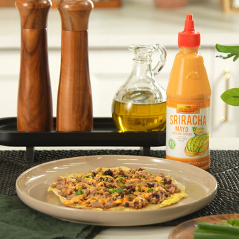 A Vietnamese Pizza recipe, or Bánh Tráng Nướng made with Lee Kum Kee sauces.