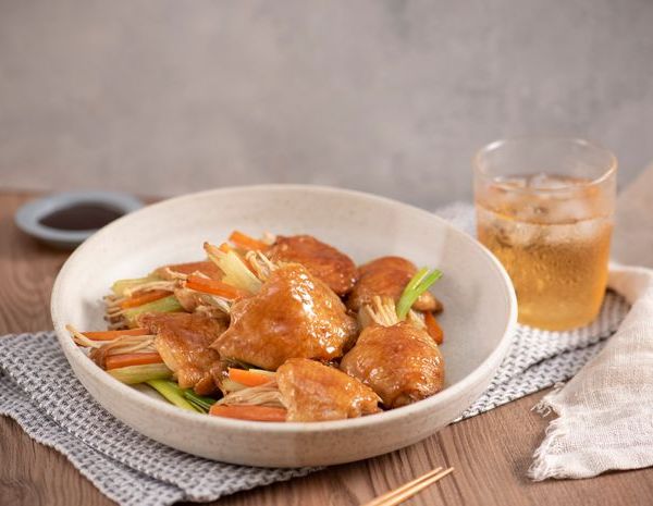 蠔油雞翼釀金菇